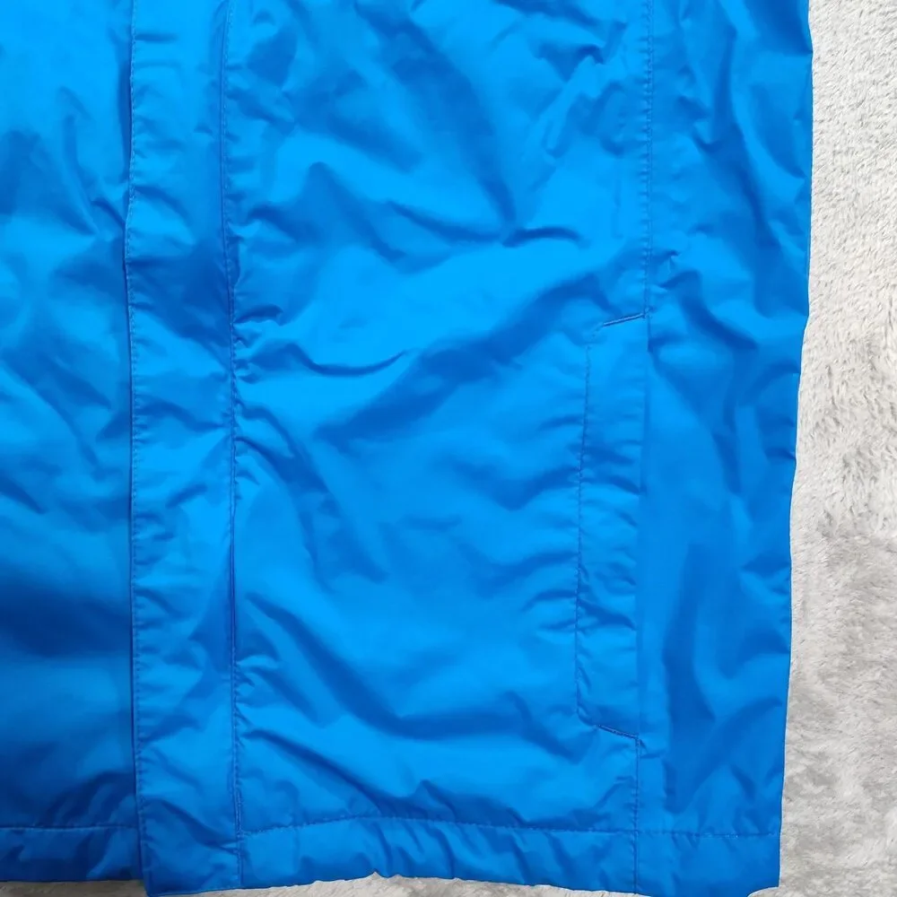 Columbia Rain Coat Jacket Youth Large 14/16 Blue Omni-Tech Hooded Waterproof
